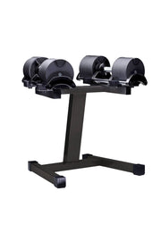 Body Iron Adjustable Dumbbell Set 2 X 32KG with Rack