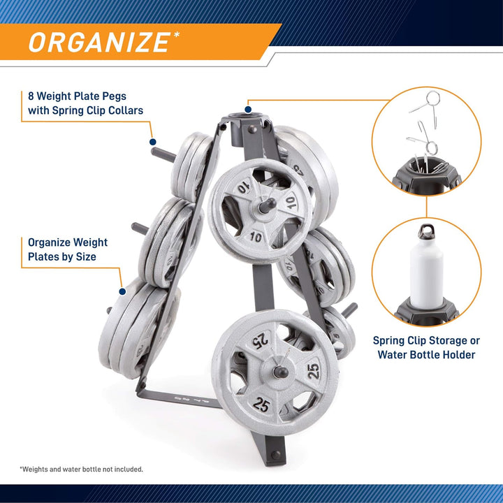 Marcy Standard Size Weight Plates Storage Rack