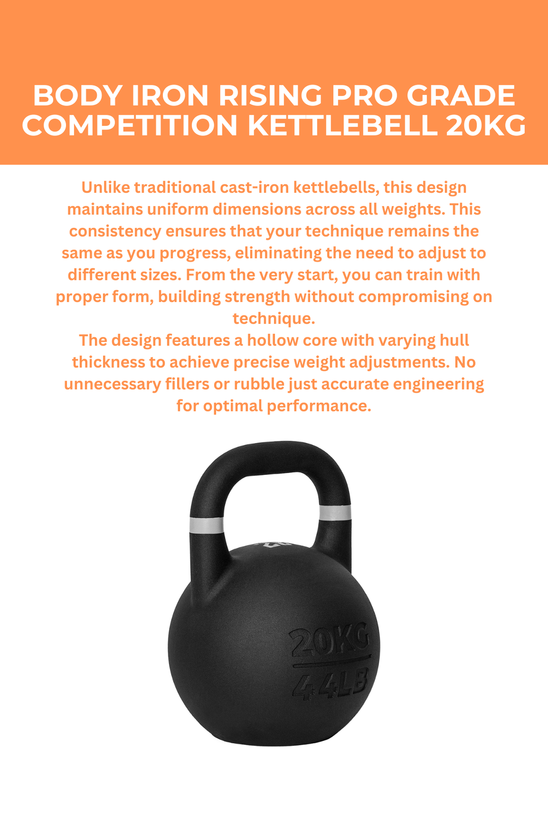 Body Iron Rising Pro Grade Competition Kettlebell 20kg