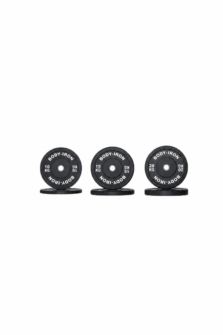 90kg Black Pro Bumper Plate Set