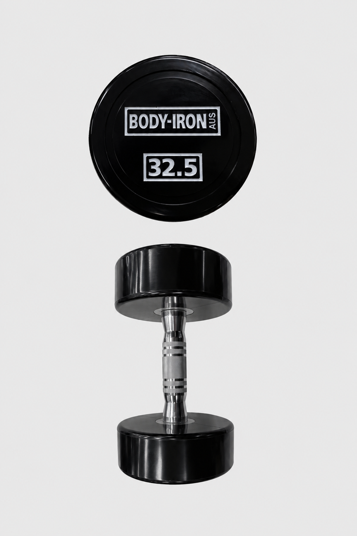 BodyIron® 135kg Commercial Club CPU Dumbbell Set – 32.5kg & 35kg Pairs