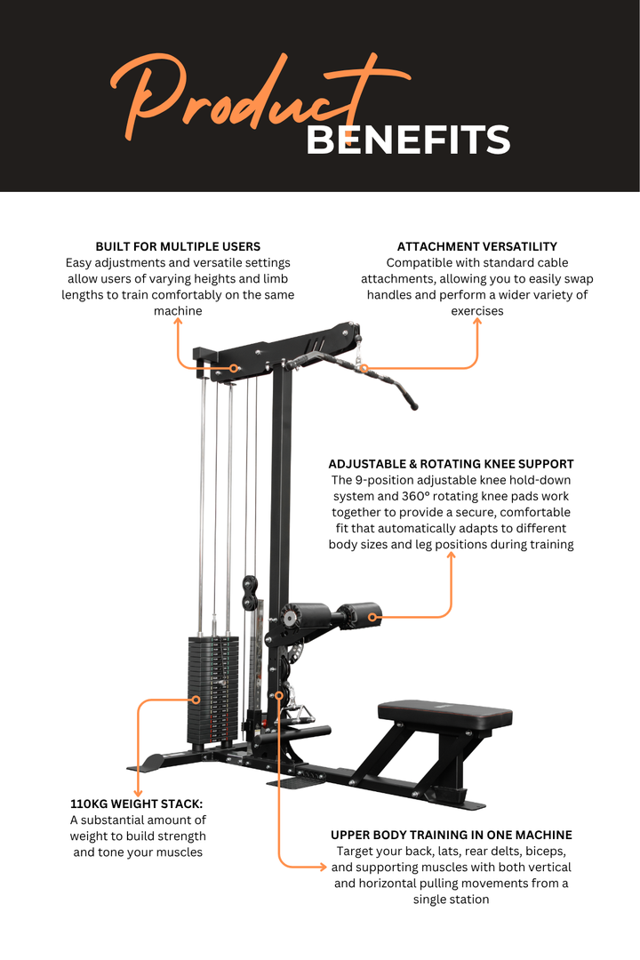 BodyIron® Commercial Lat Pull Down + FUNCTIONAL TRAINER FTB90 Combo