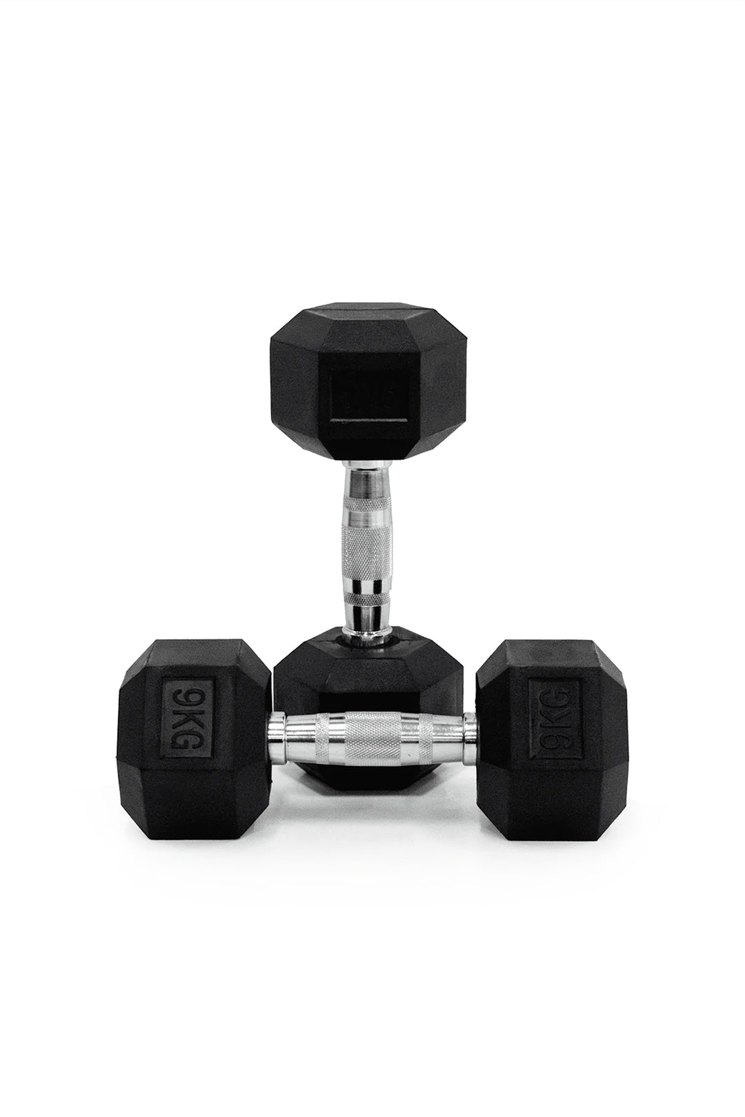 9kg Body Iron Commercial Rubber Hex Dumbbell Pair – World Fitness
