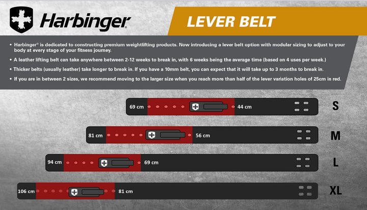 Harbinger Powerlifting Lever Belt 10mm Black