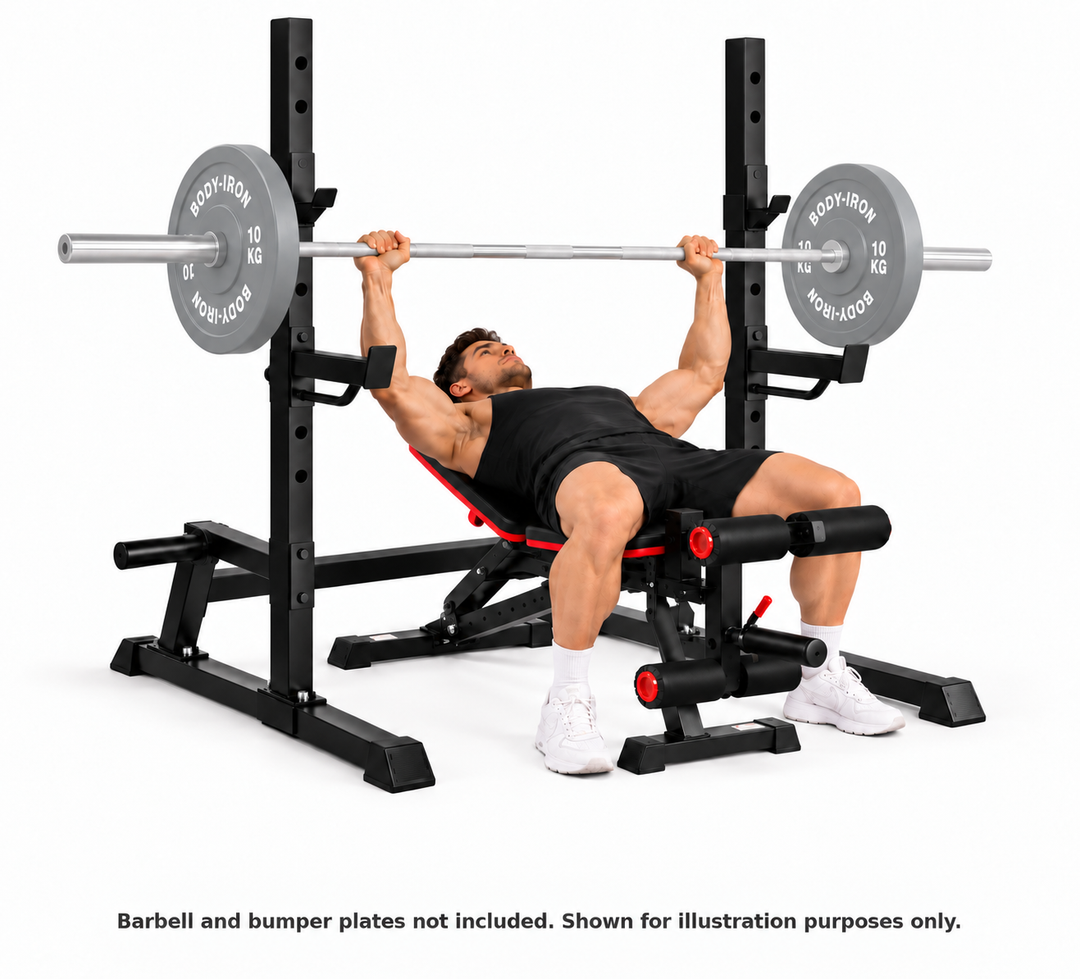 BodyIron® MPX100 Multi-Press Squat Rack & UB250 FID Bench Package