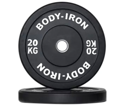Body Iron 20 kg Pro Bumper Plate Black Pair