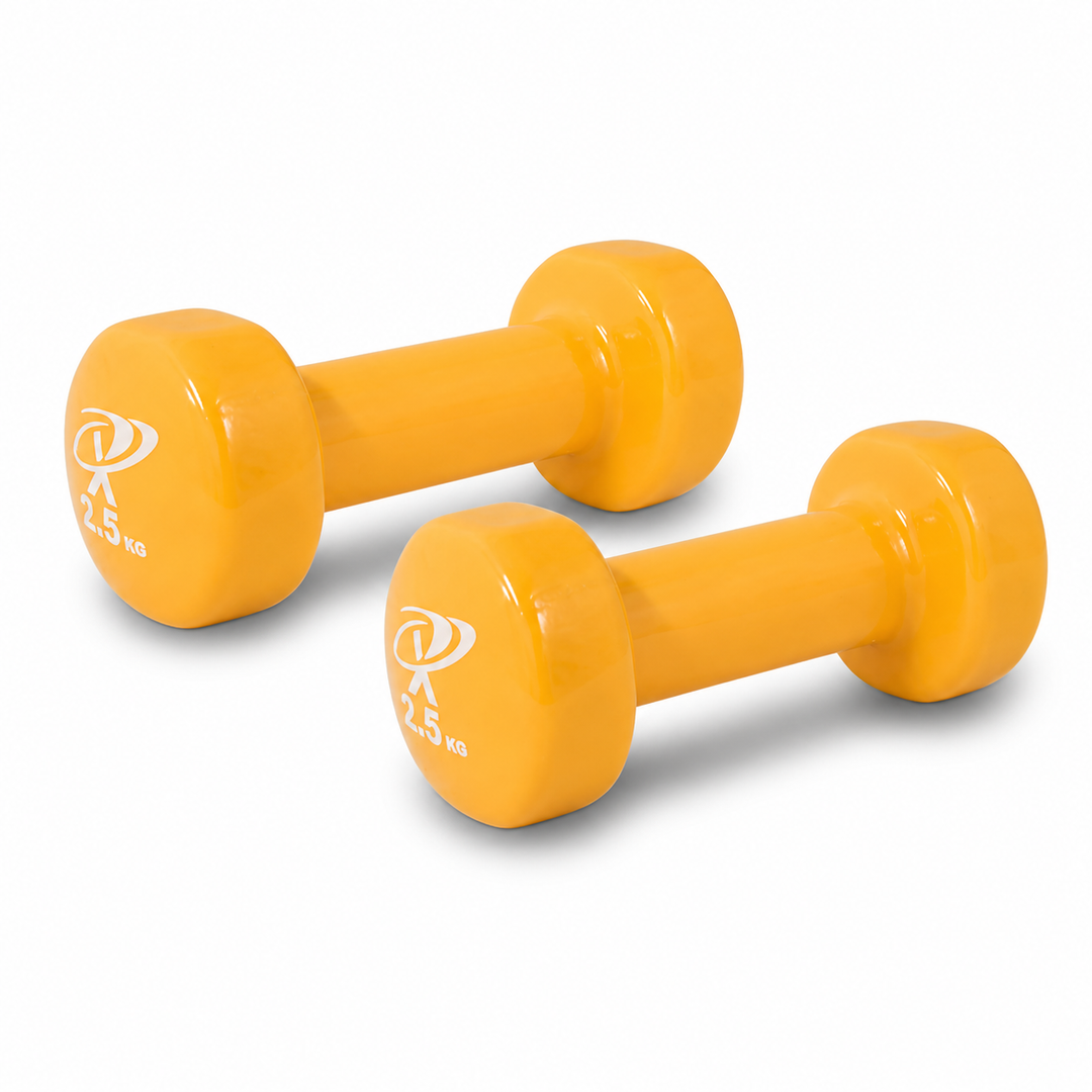 Vinyl Dumbbell 2.5 kg Yellow Pair