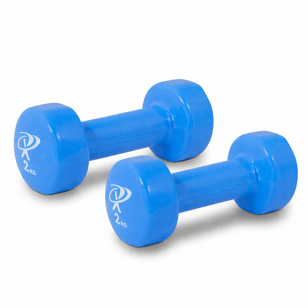 Vinyl Dumbbell 2 kg Blue Pair