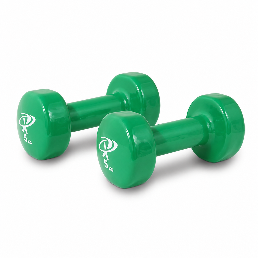 Vinyl Dumbbell 5 kg Dark Green Pair