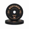 BodyIron® X 15kg Premium Bumper Plate Pair
