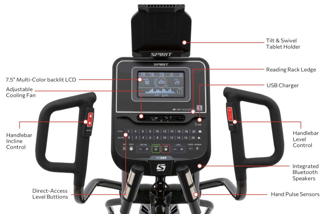 Spirit Elliptical Cross Trainer SXE395V2