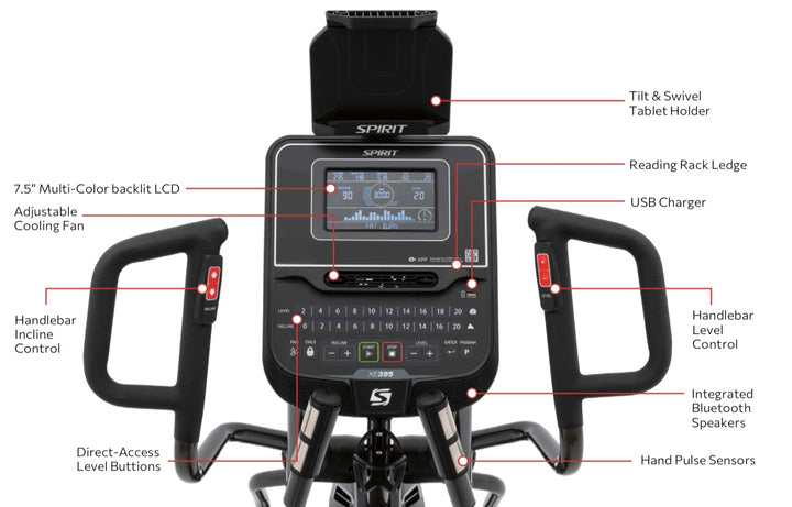 Spirit Elliptical Cross Trainer SXE395V2