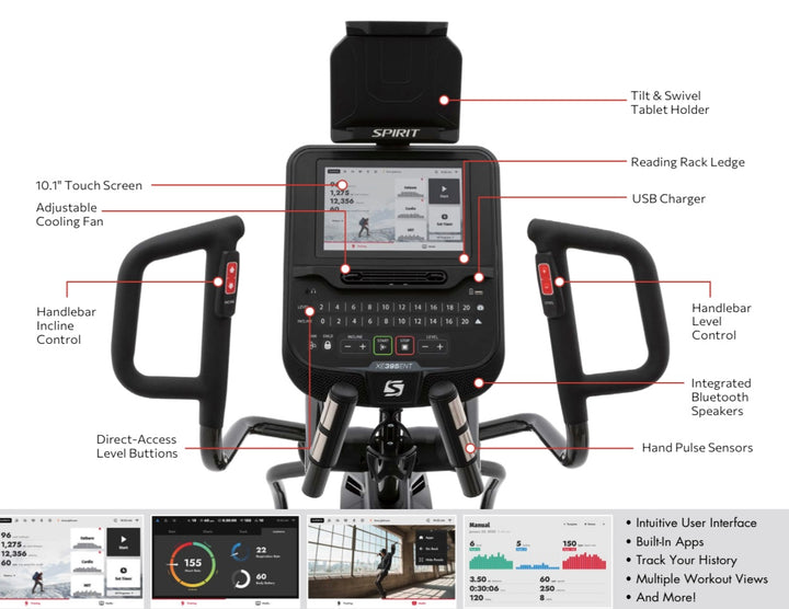 Spirit Elliptical Cross Trainer SXE395V2 Entertainment