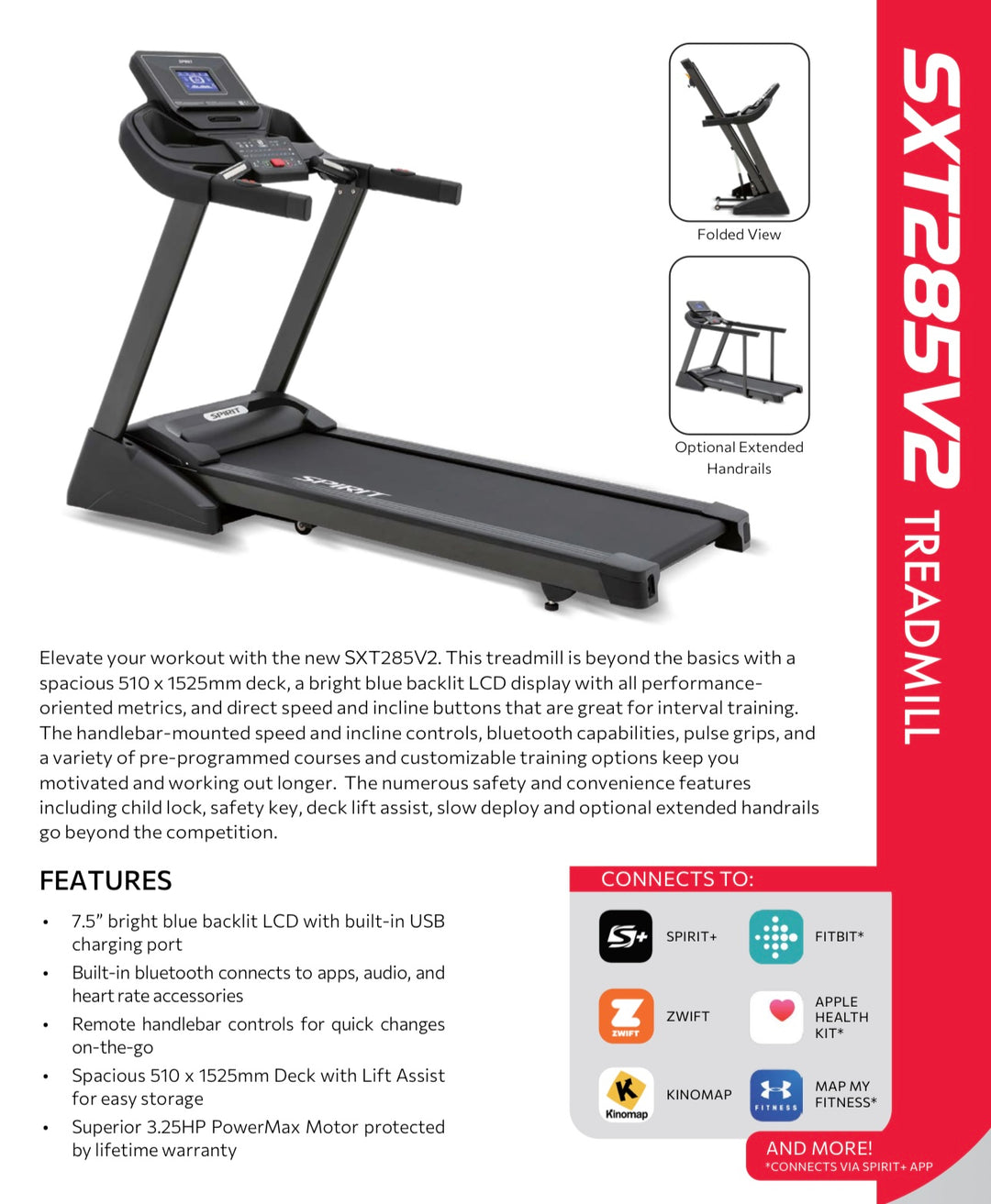 Spirit Treadmill SXT285V2