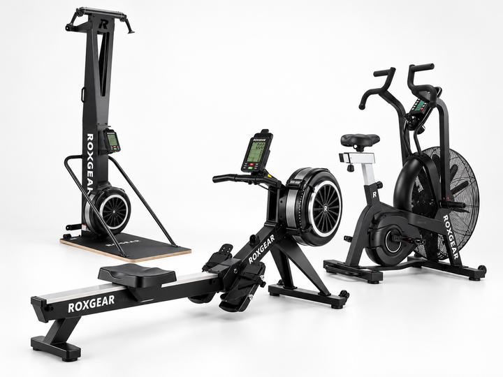 ROXGEAR™ Commercial Fitness Trio Package – Air Bike, Rower & Ski Machine