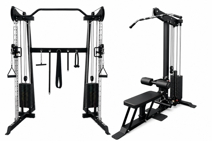BodyIron® Commercial Lat Pull Down + FUNCTIONAL TRAINER FTB90 Combo