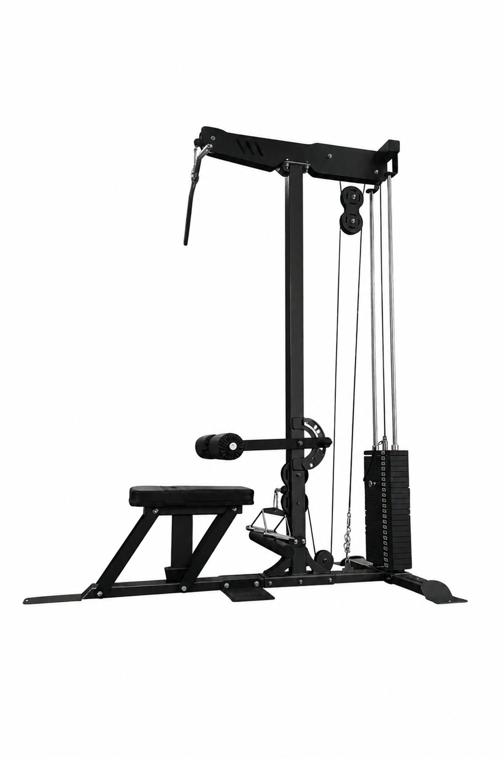 Black cable machine gym equipment