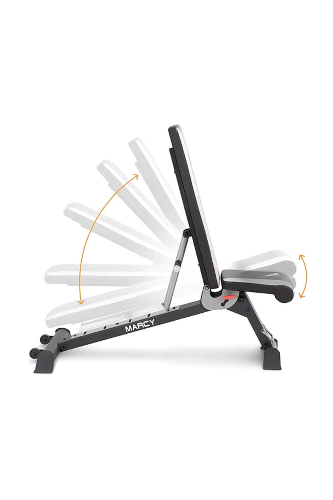 diagram of different incline positions on Marcy Adjustable Utility Weight Bench SB-670