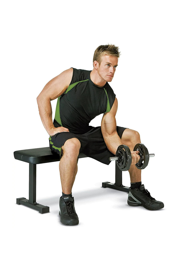 Dumbbell bicep curl using Marcy Bench