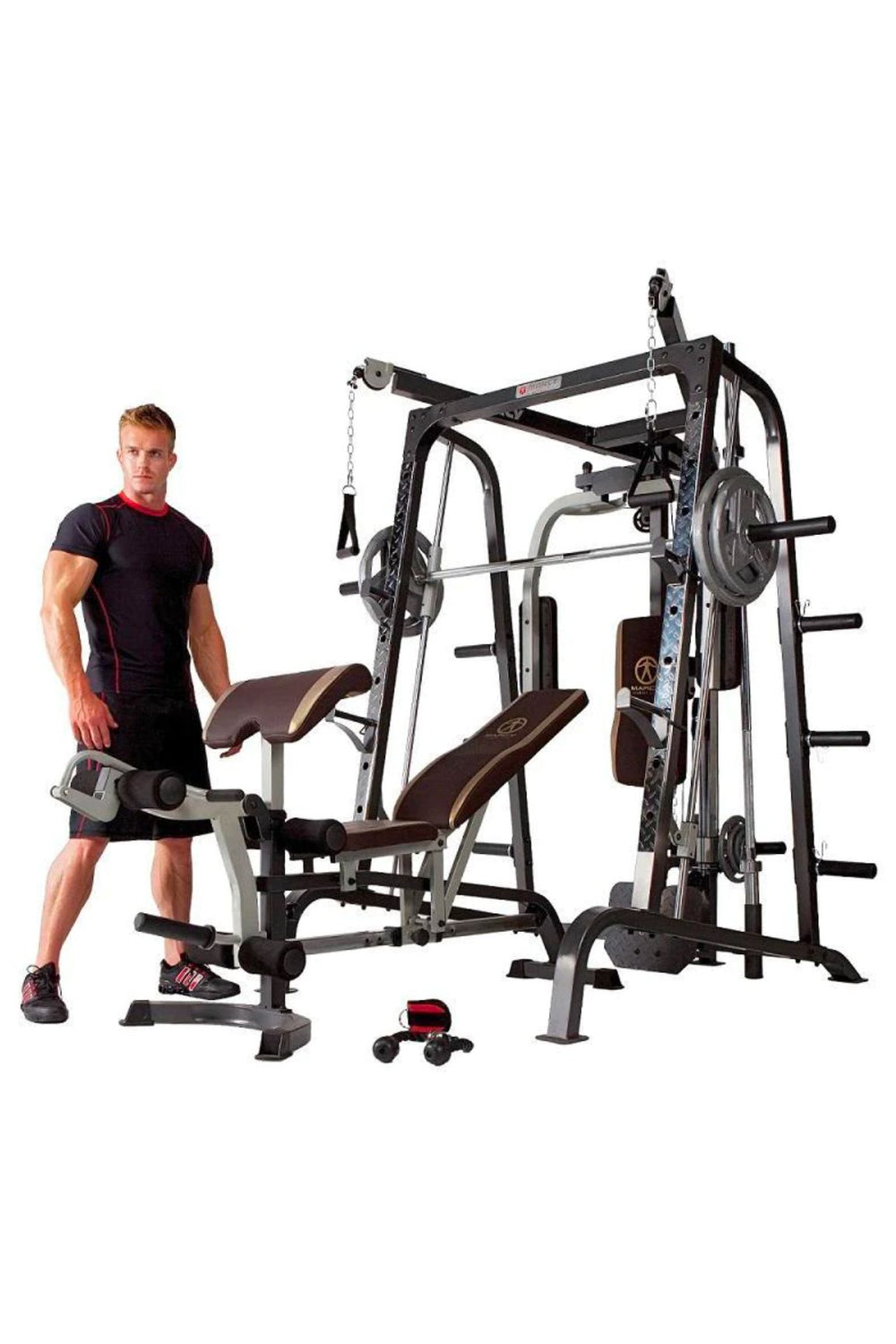 Man posing with Marcy Smith Machine Cage MD-9010G