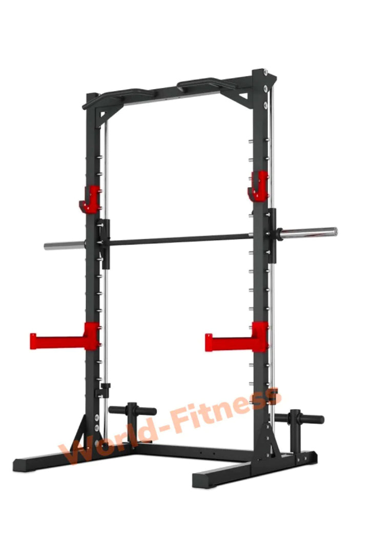 Red and black commercial smith machine