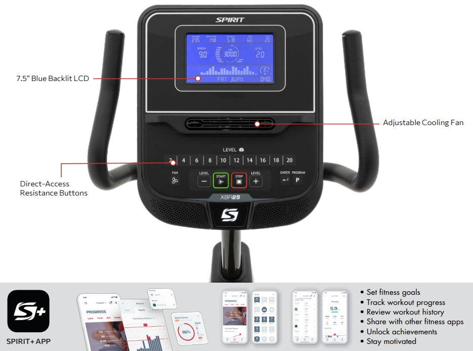 Spirit Recumbent Bike SXBR25V2