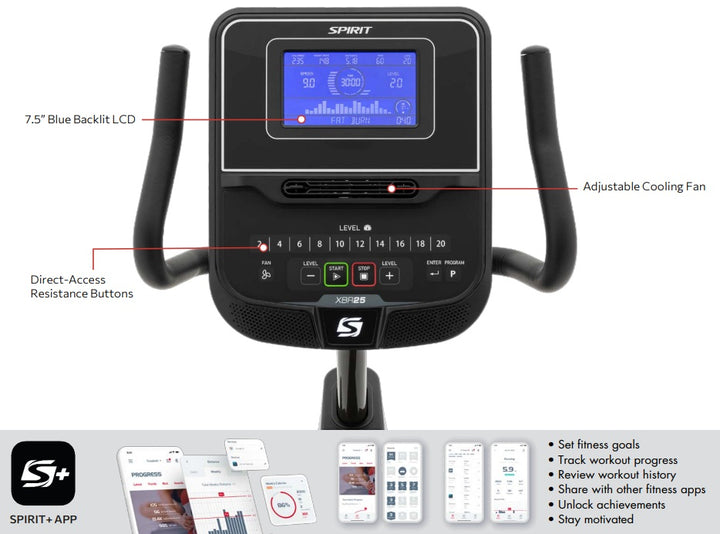 Spirit Recumbent Bike SXBR25V2
