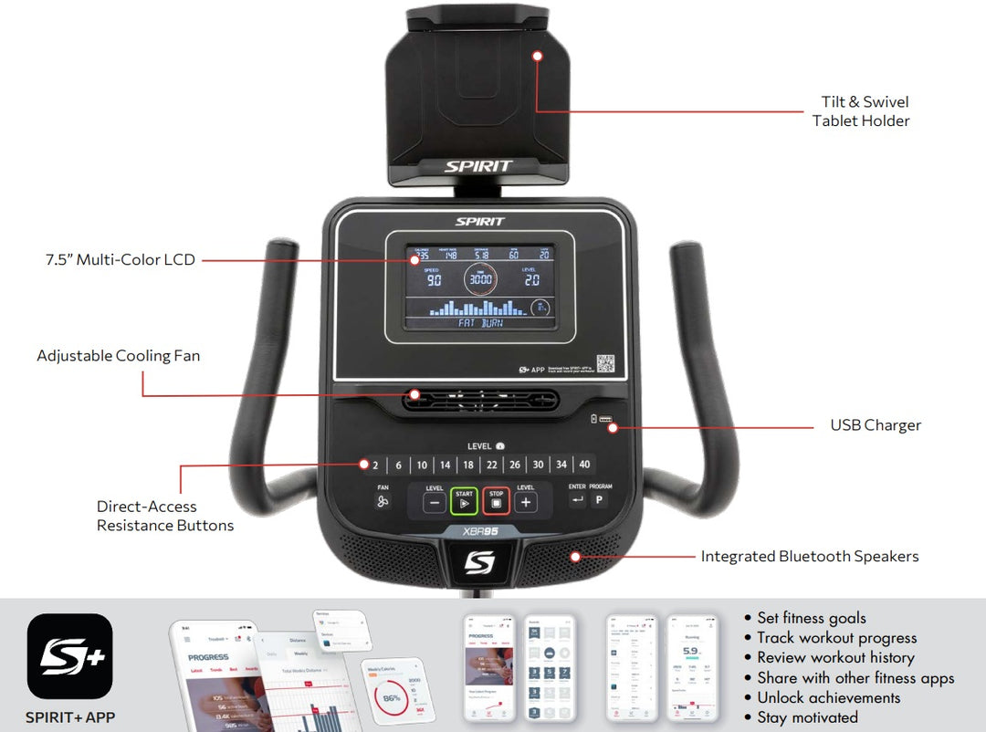 Spirit Light Commercial Recumbent Bike SXBR95V2