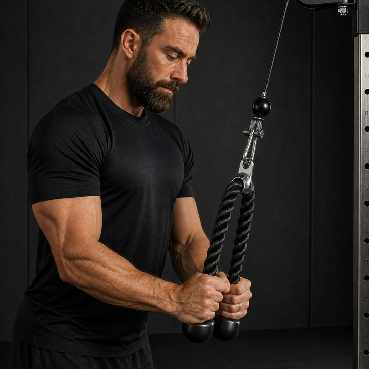BodyIron® Tricep Rope Commercial Grade Cable Attachment