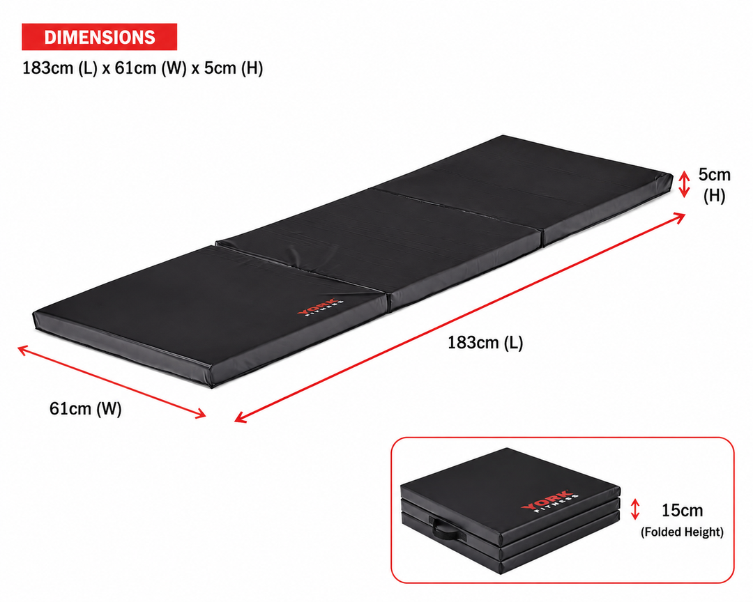 York Fitness Ultimate Tri-Folding Size