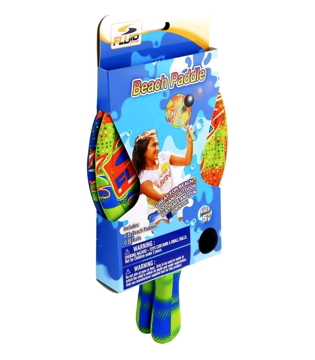 Fluid Beach Paddle Set 2 Paddles & 2 Balls – Outdoor Fun