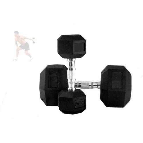 3kg Body Iron Commercial Rubber Hex Dumbbell Pair