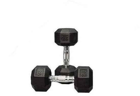35kg Body Iron Commercial Rubber Hex Dumbbell Pair