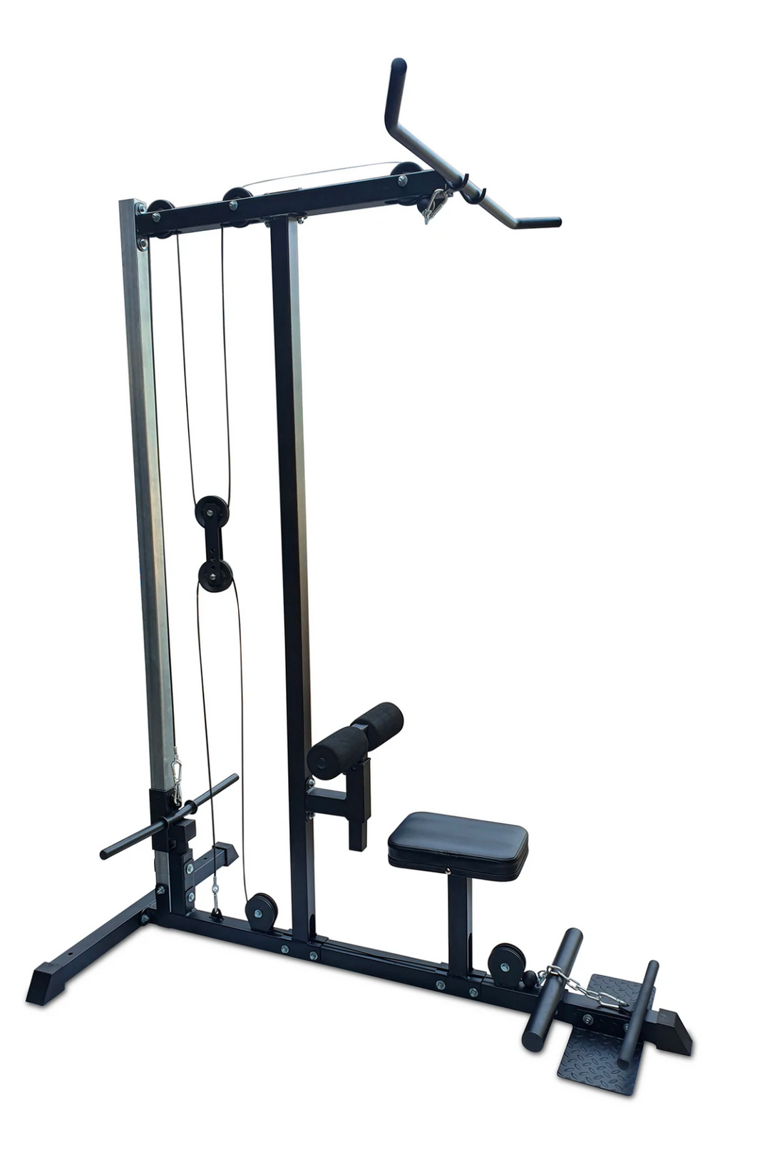 Lat pull down and low row gym machine
