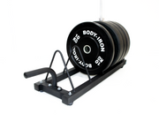 Body Iron Toaster Rack And Barbell Holder with bumper plates