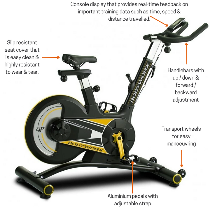 Bodyworx Rear Drive Indoor Cycle AIC850 product benefits