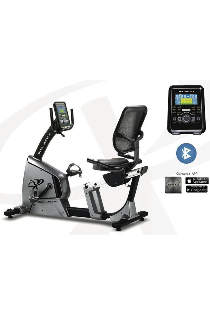 Bodyworx Recumbent Bike ARX700 features, bluetooth and console