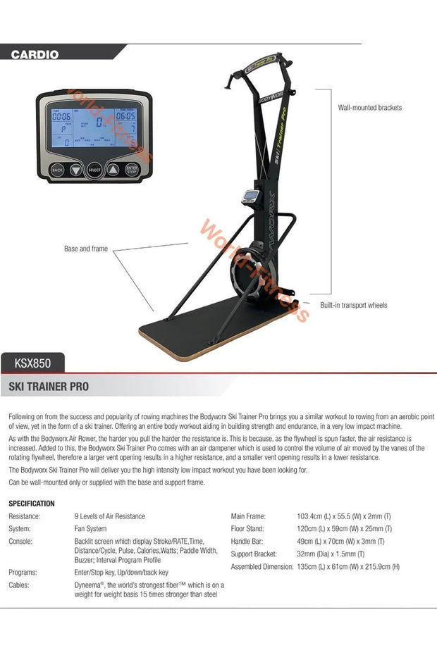 Bodyworx Ski Machine Pro Commercial information page