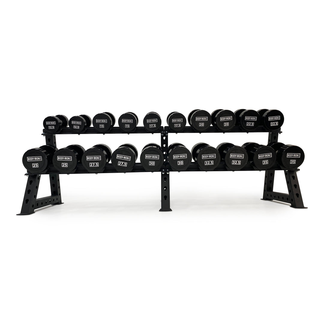 Body Iron 500kg Commercial Club CPU Dumbbell Set with Optional Rack