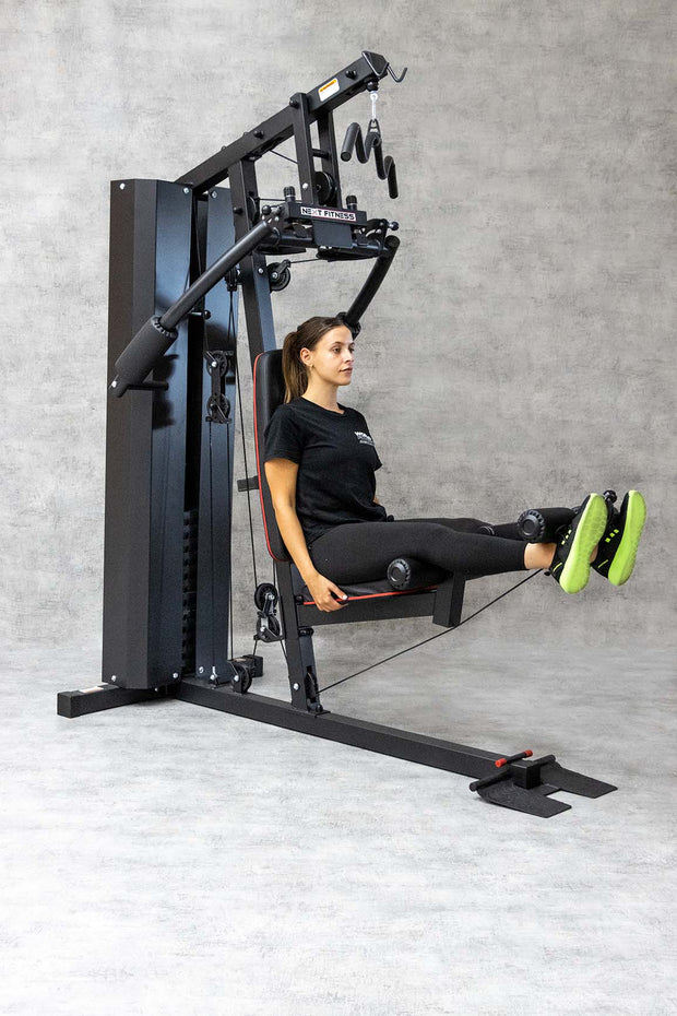 leg extension on multi station home gym