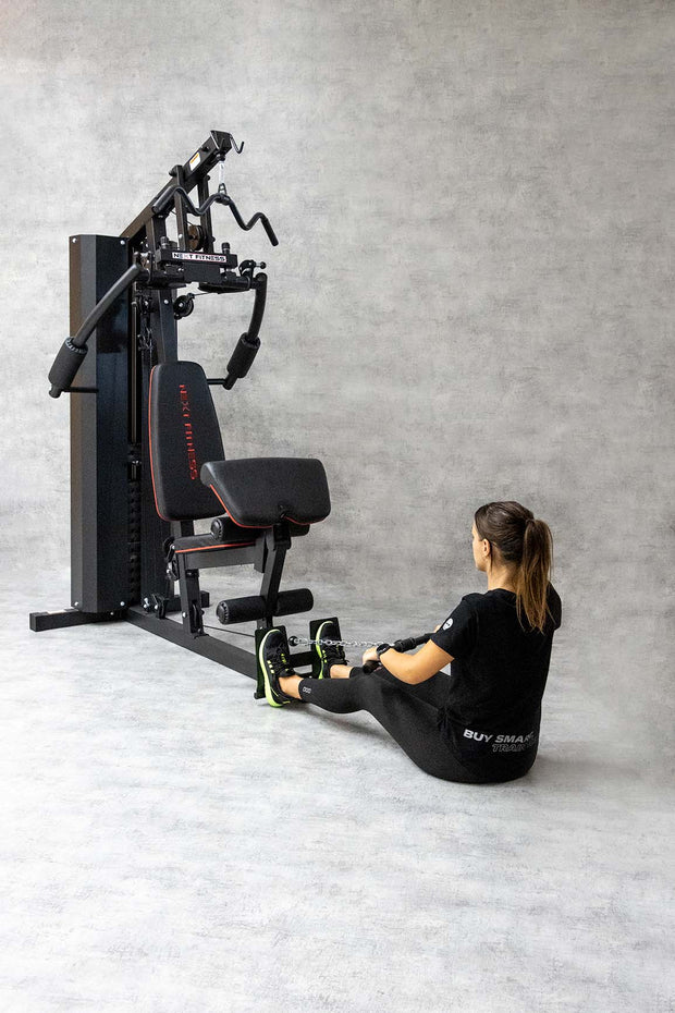 low row on multi station home gym