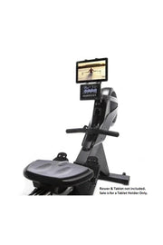 Rower tablet holder attached to rowing machine