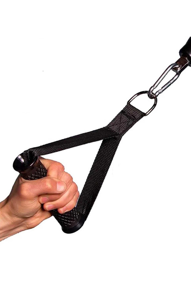 Hand gripping single cable attachment