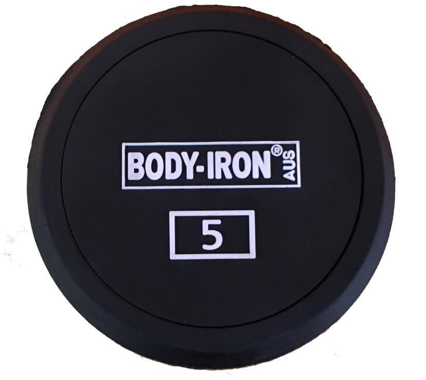 body iron 5kg rubber dumbbell weight